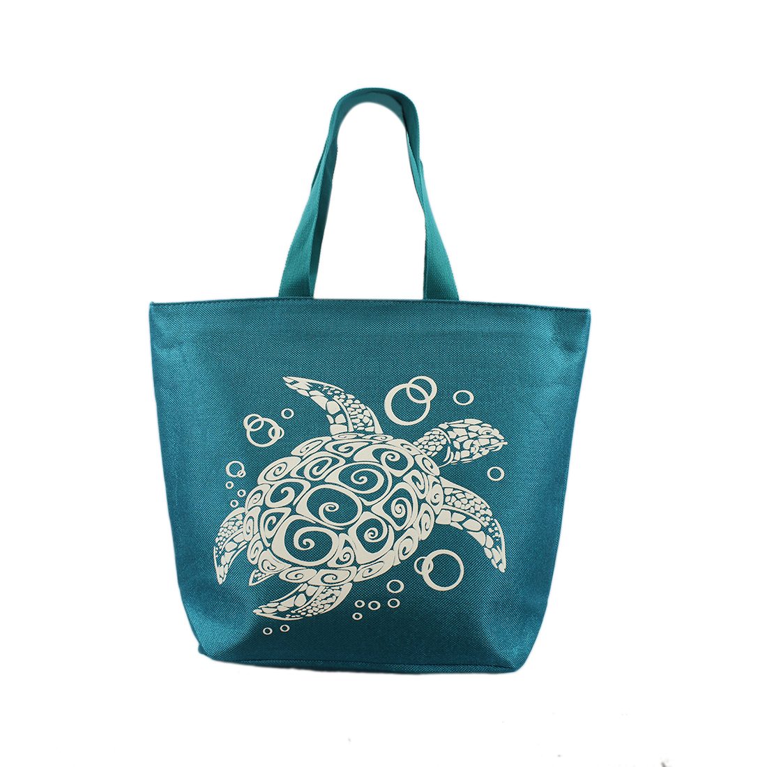 Big sized tote with turtle print