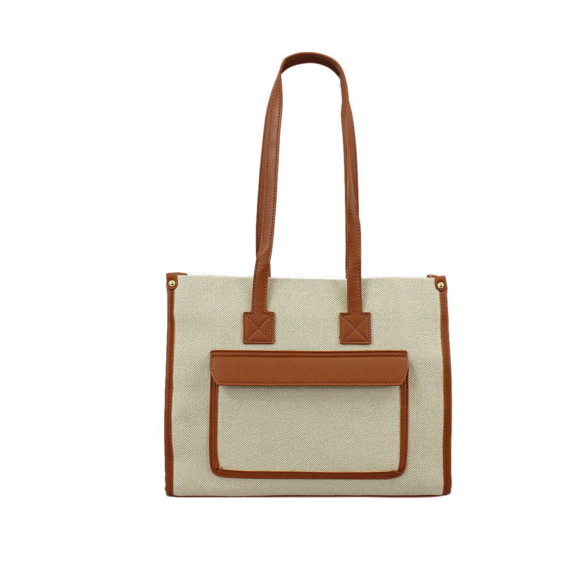 Jute shoulder bag with a front pocket Design