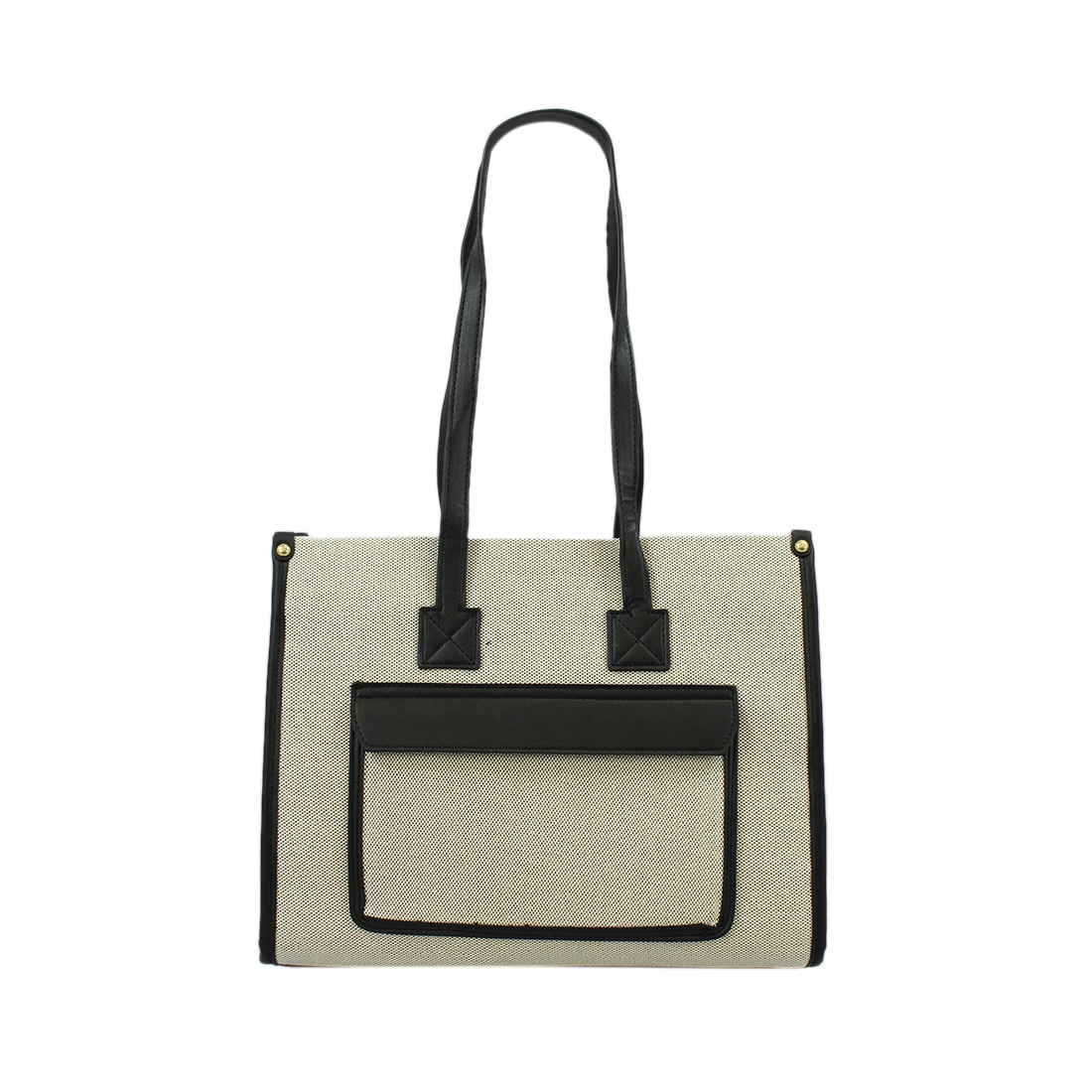 Jute shoulder bag with a front pocket Design