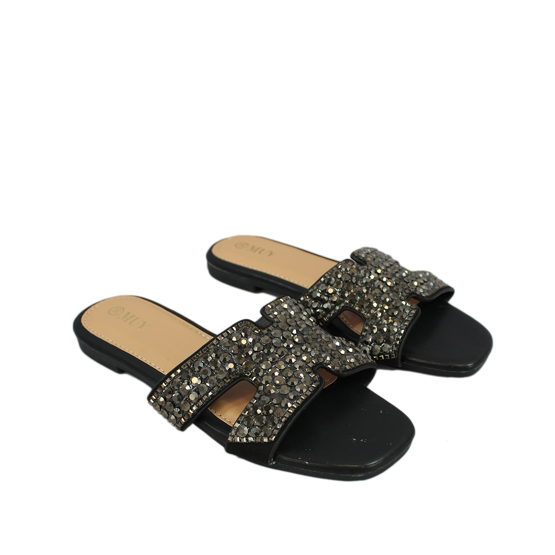H strap design with gems