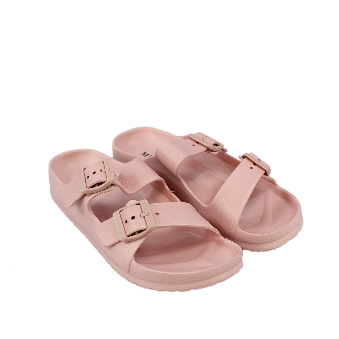 rubber sandals with two adjustable straps