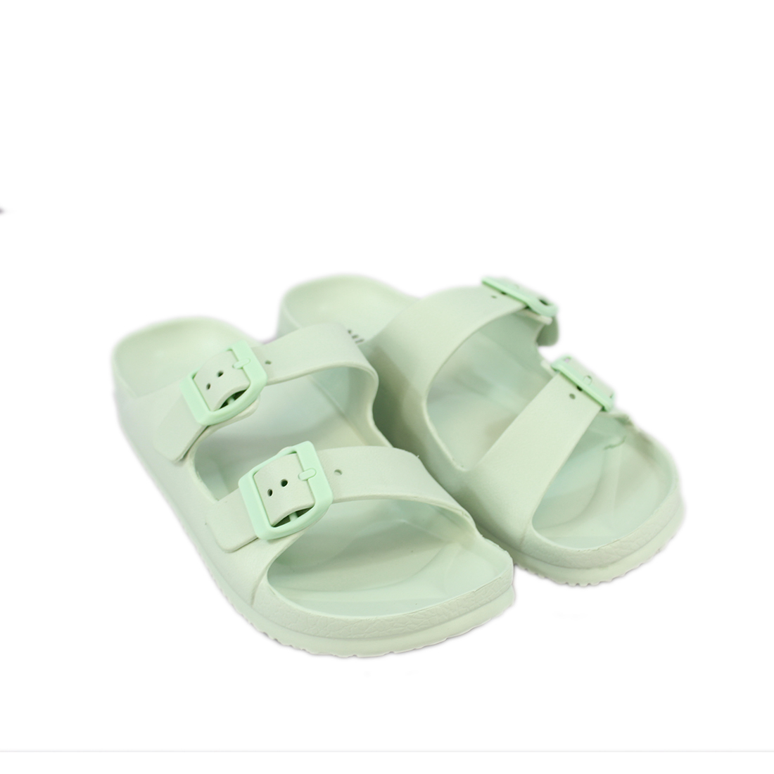 rubber sandals with two adjustable straps