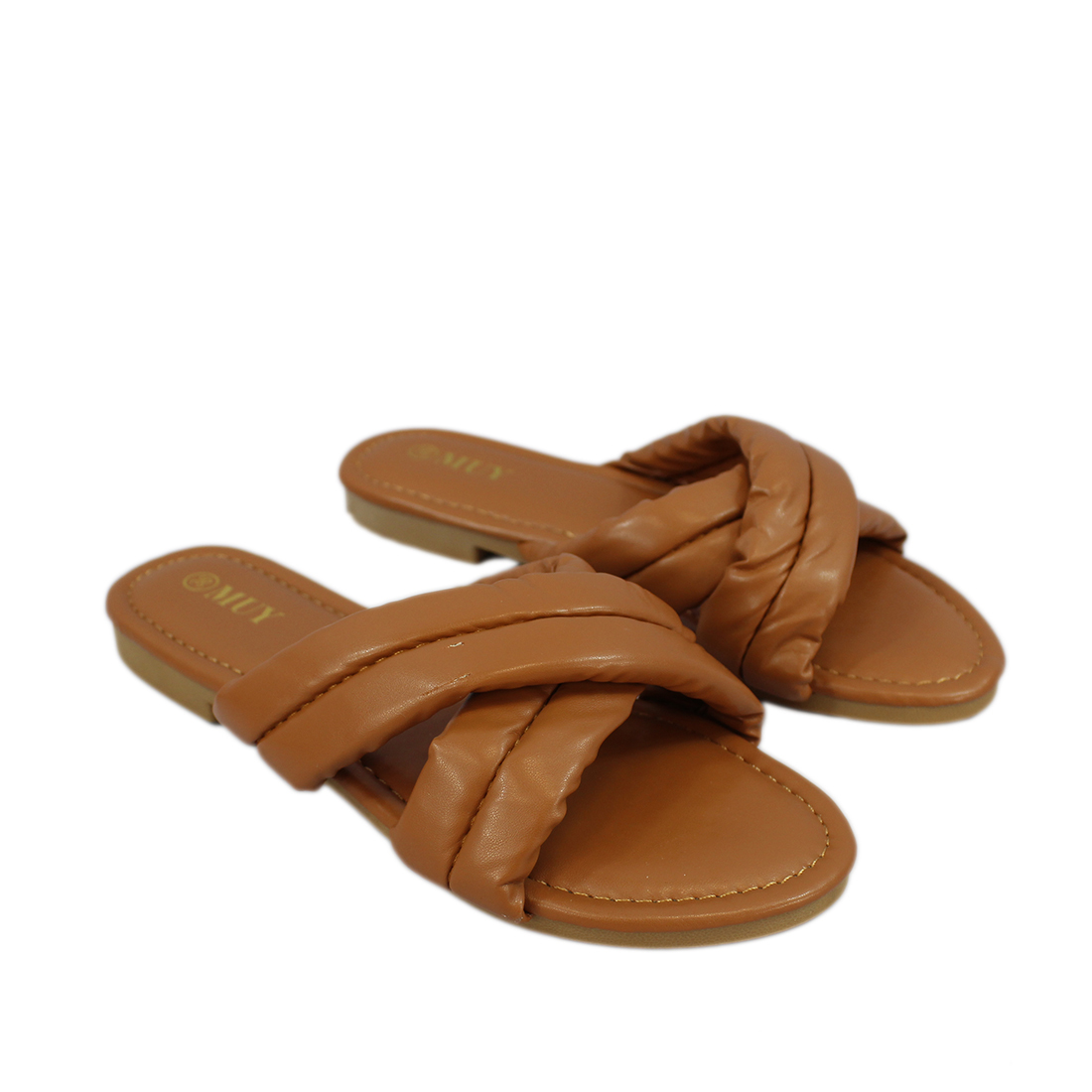 Wide Crossed straps infront