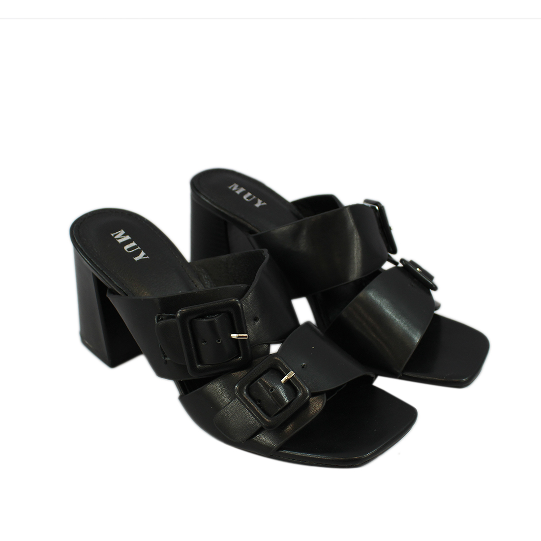 Buckle Strap Block heel Sandal