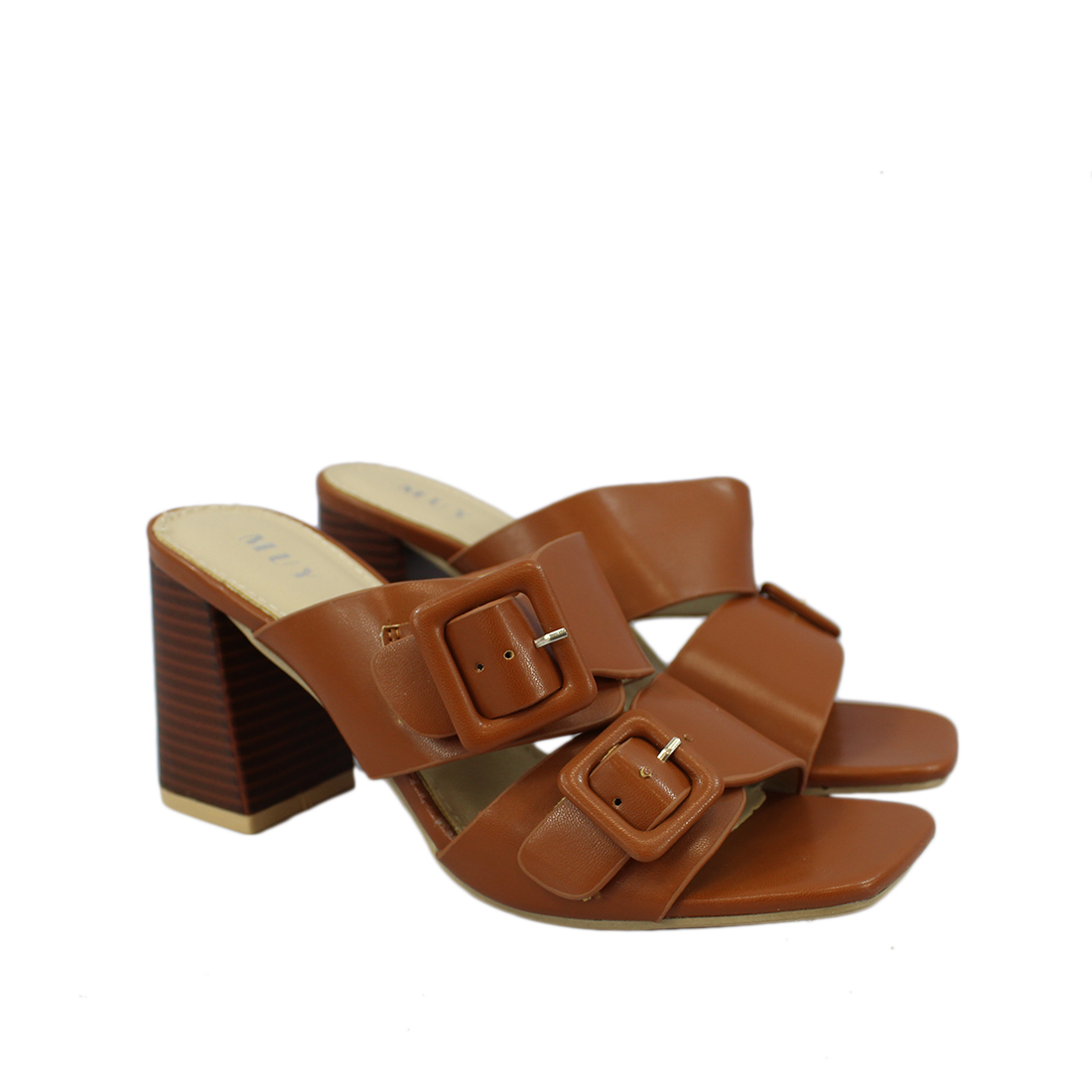 Buckle Strap Block heel Sandal