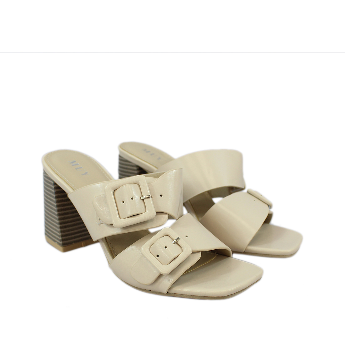 Buckle Strap Block heel Sandal