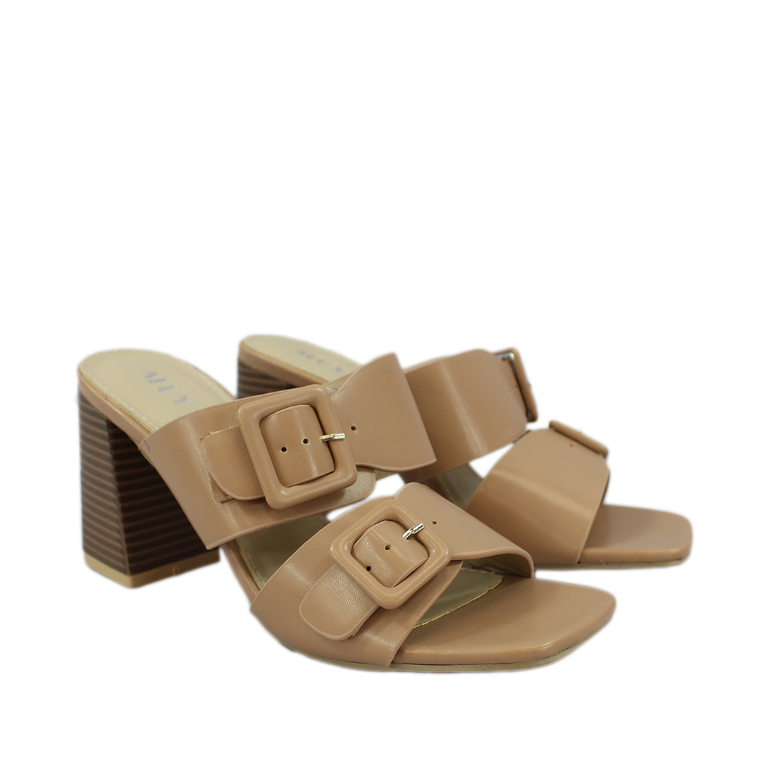 Buckle Strap Block heel Sandal