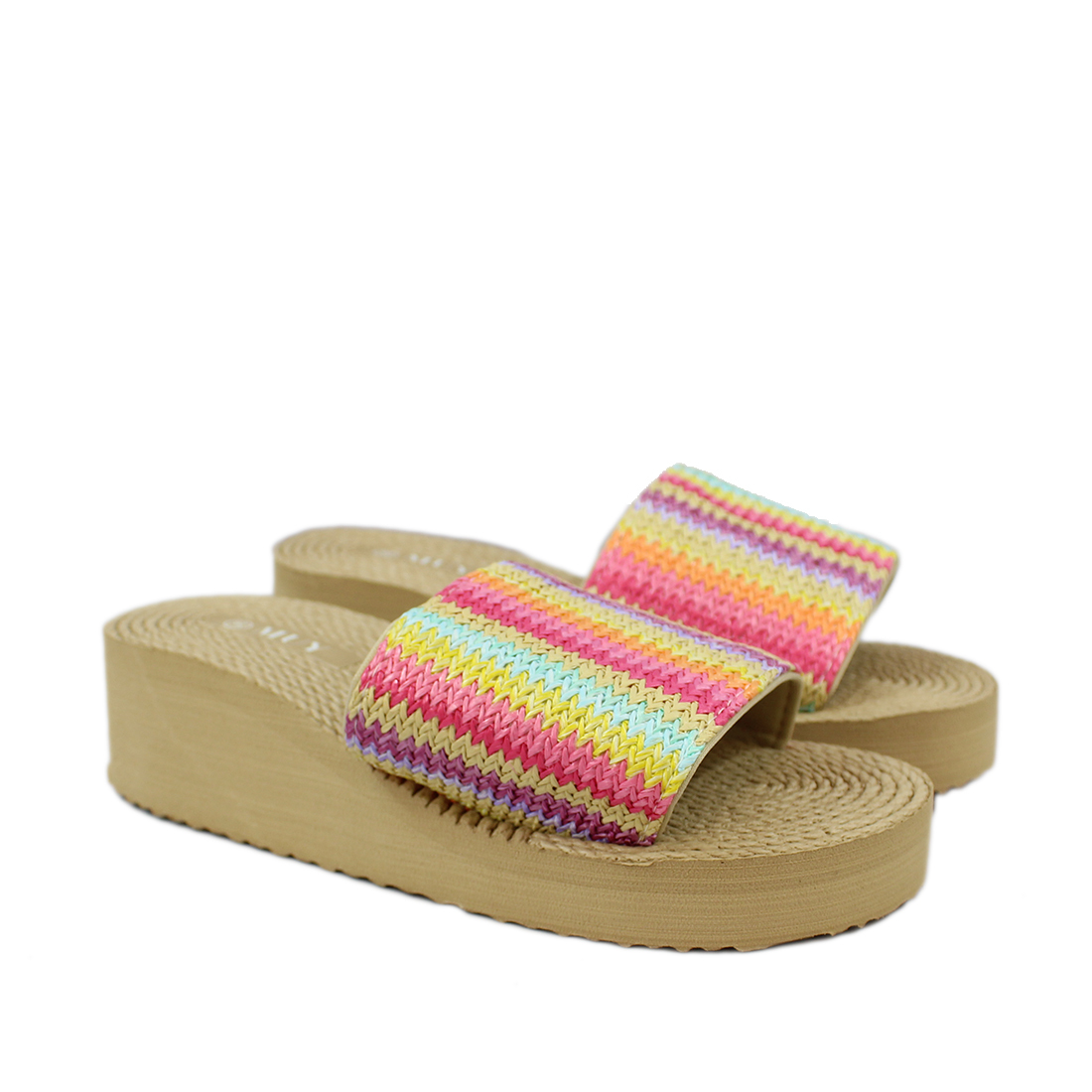 Woven style with wide strap infront (fancy)