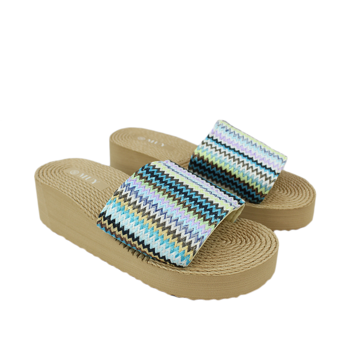 Woven style with wide strap infront (fancy)