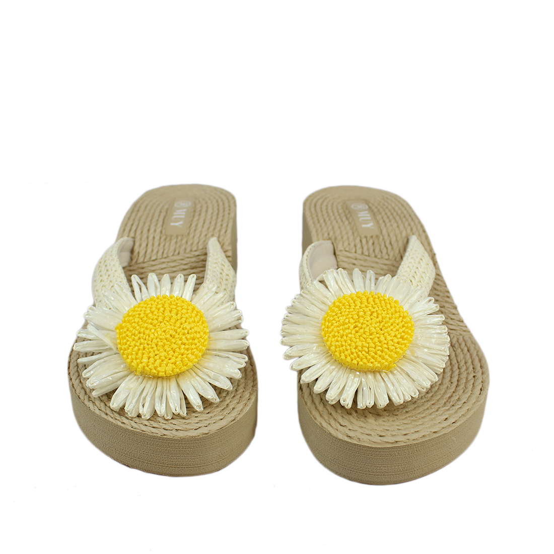 Woven style with sunflower infront