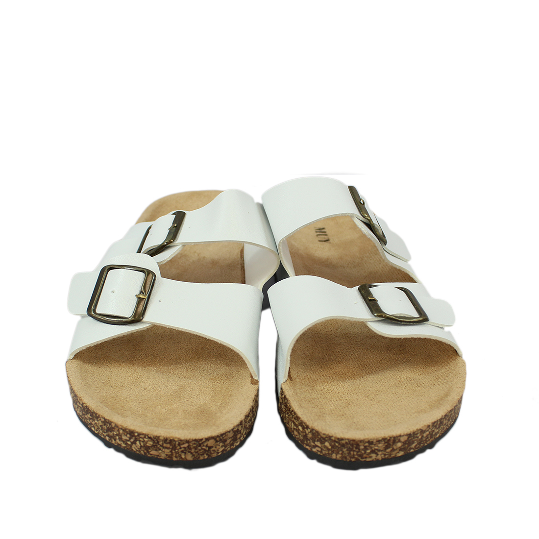 Two straps infront with buckle on the side