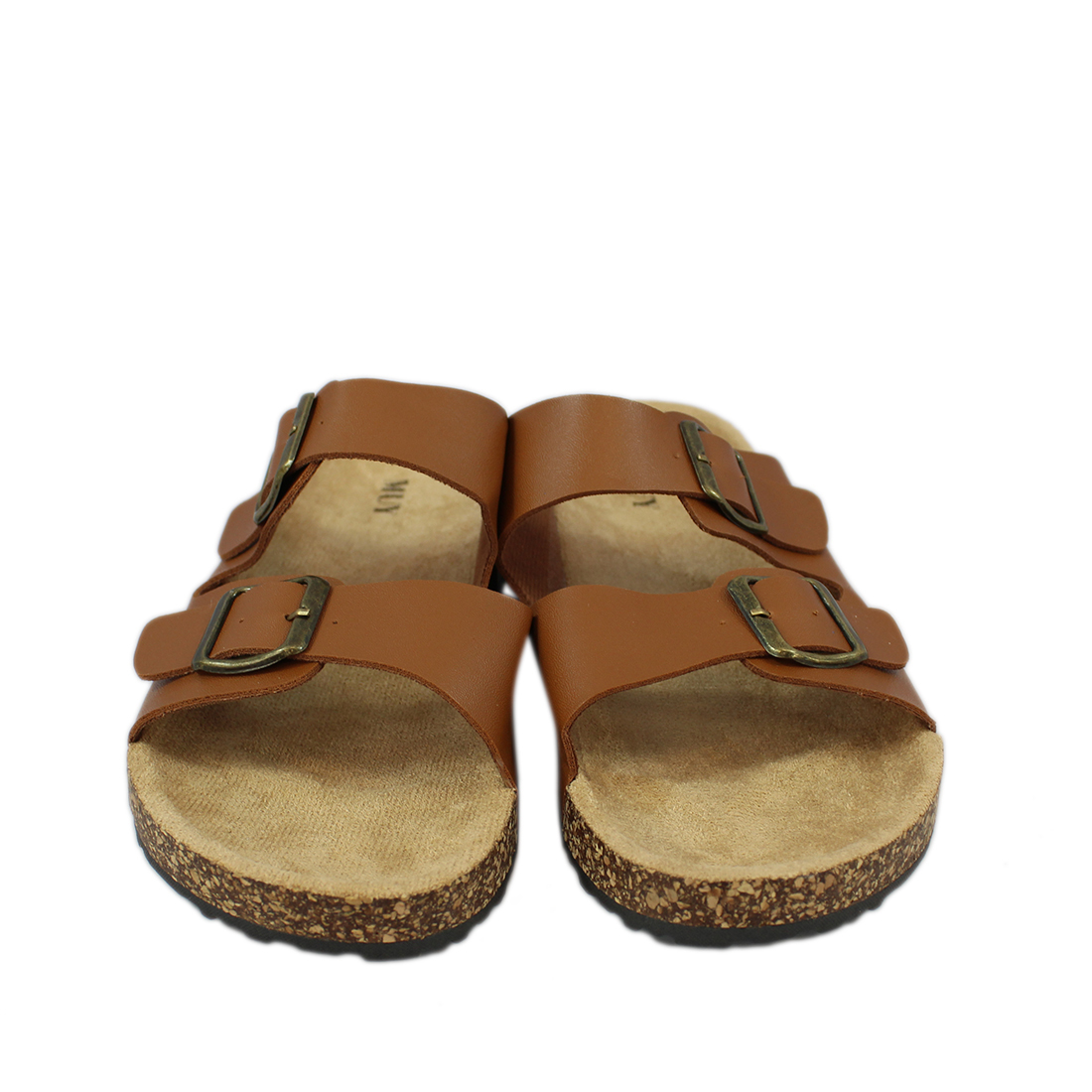 Two straps infront with buckle on the side