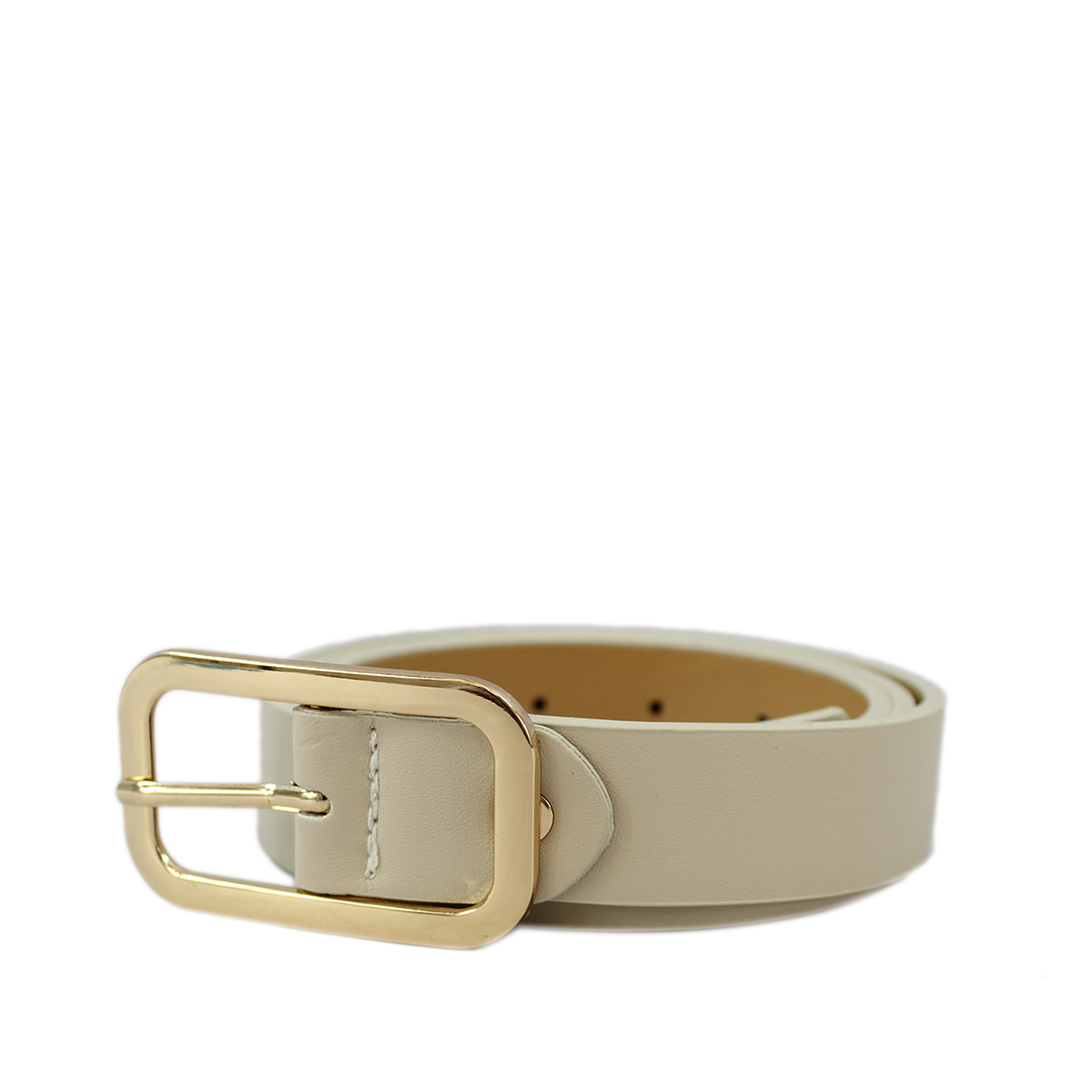 Rectangular gold buckle