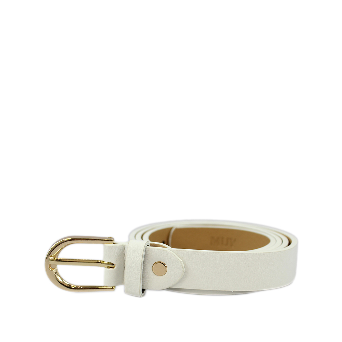 Soft touch gold buckle