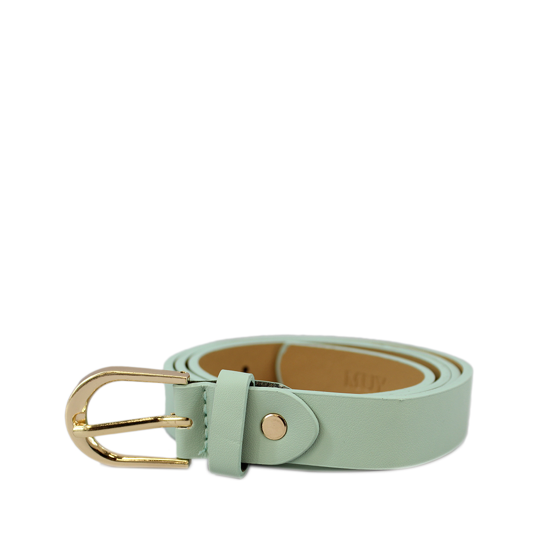 Soft touch gold buckle