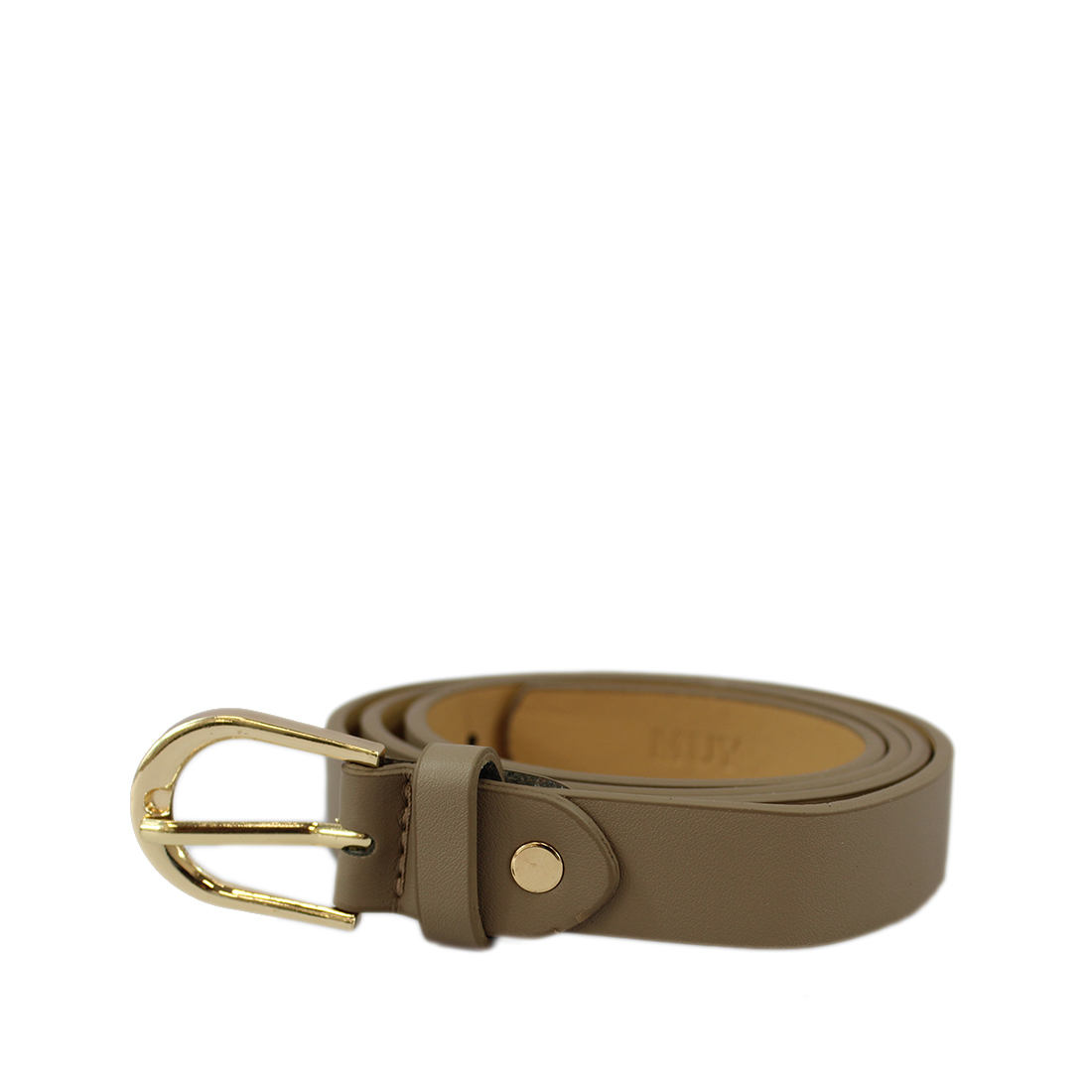 Soft touch gold buckle