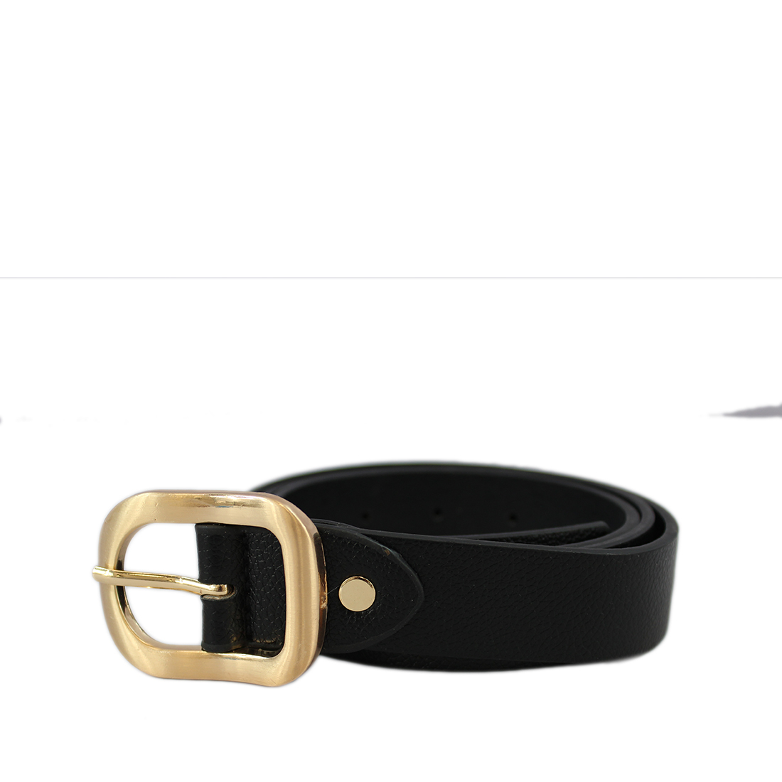 Snake skin style gold buckle