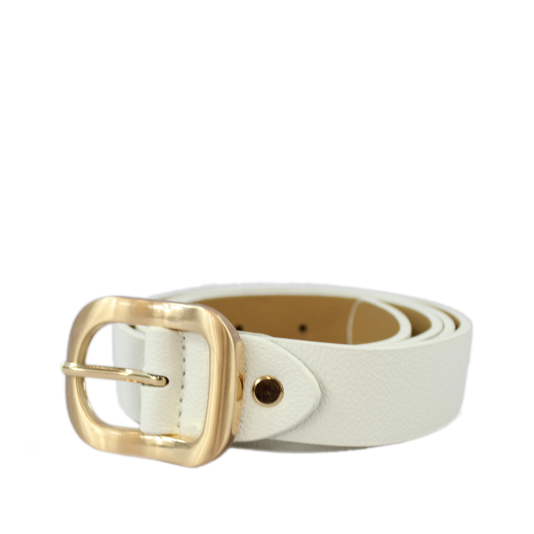 Snake skin style gold buckle