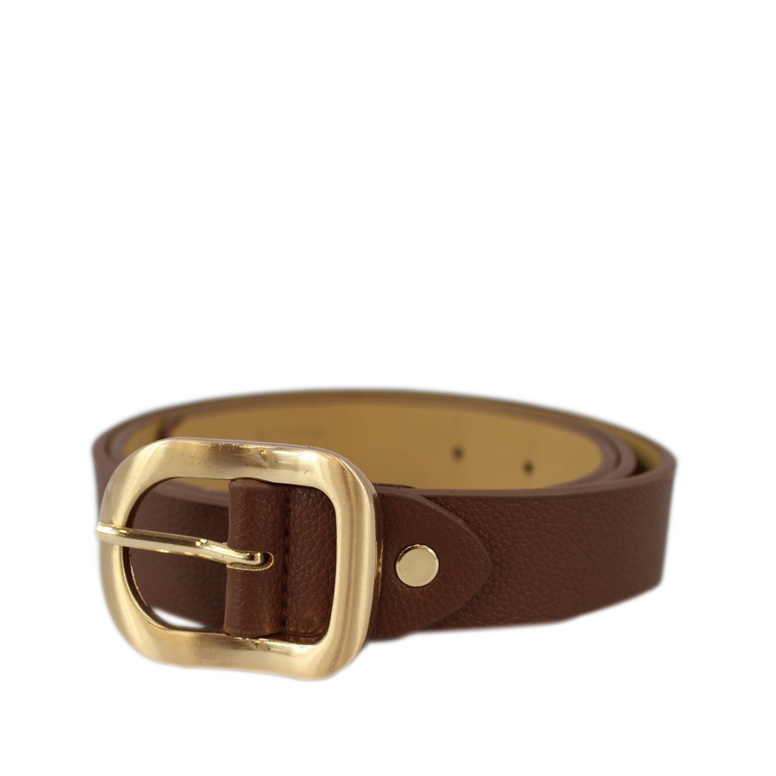 Snake skin style gold buckle