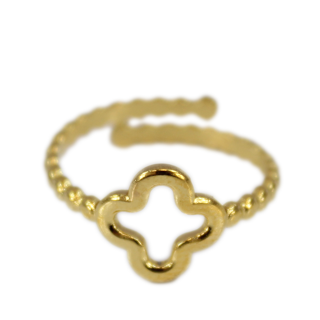 S. Steel Bangle clover