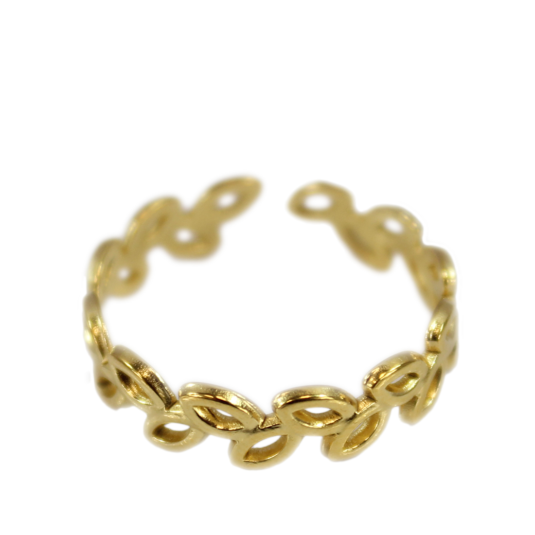 S. Steel leaves bangle