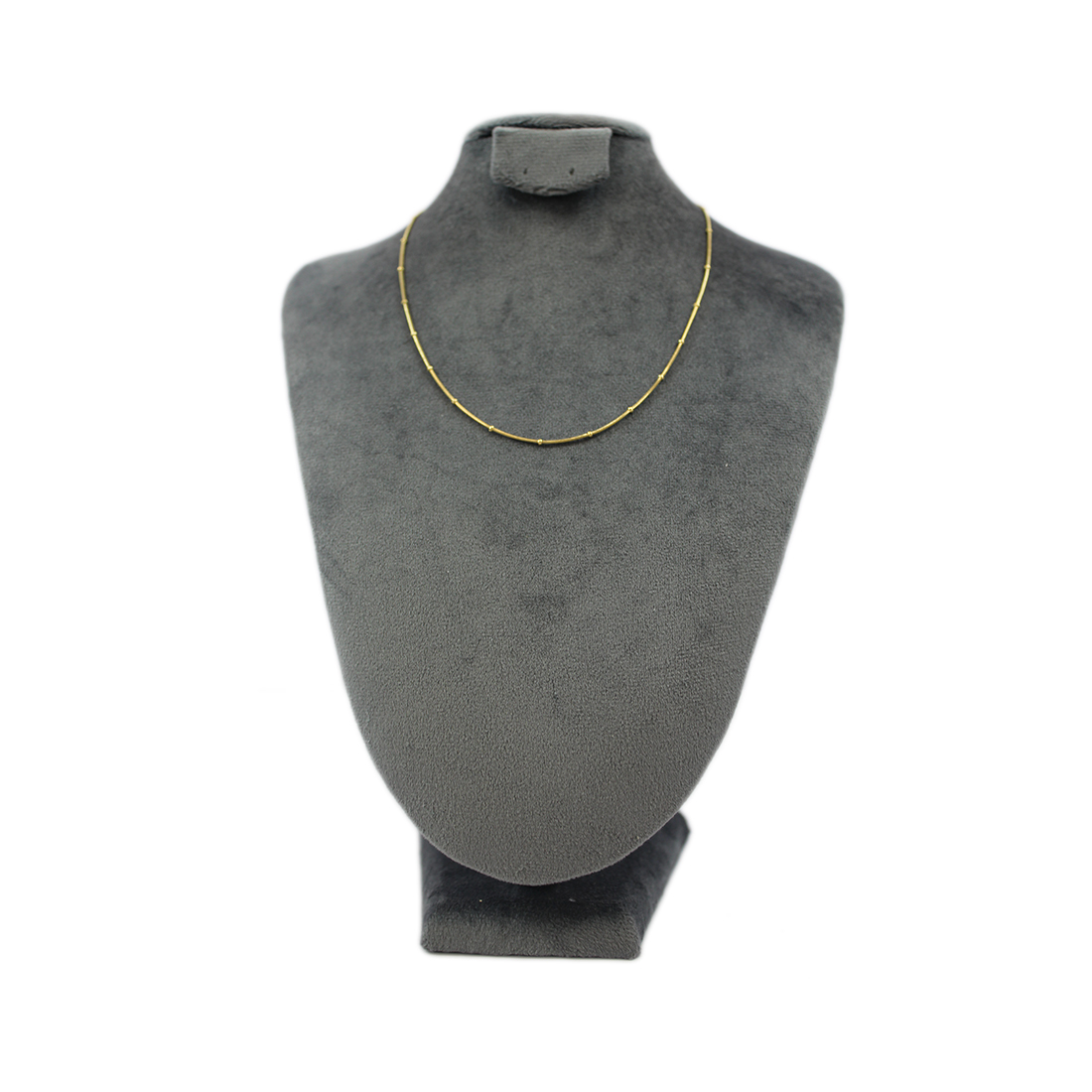 S. Steel snake boen and bead chain necklace
