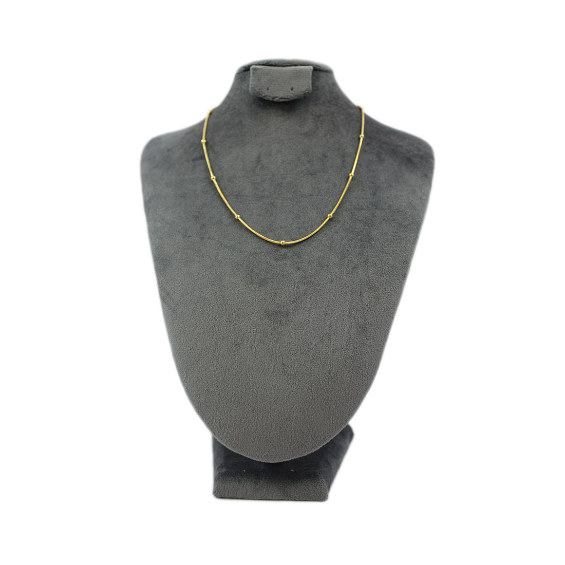 S. Steel big bead necklace chain