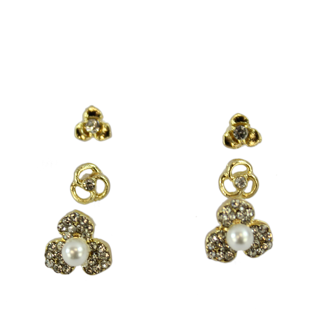 Set x3 Tri-petals stud