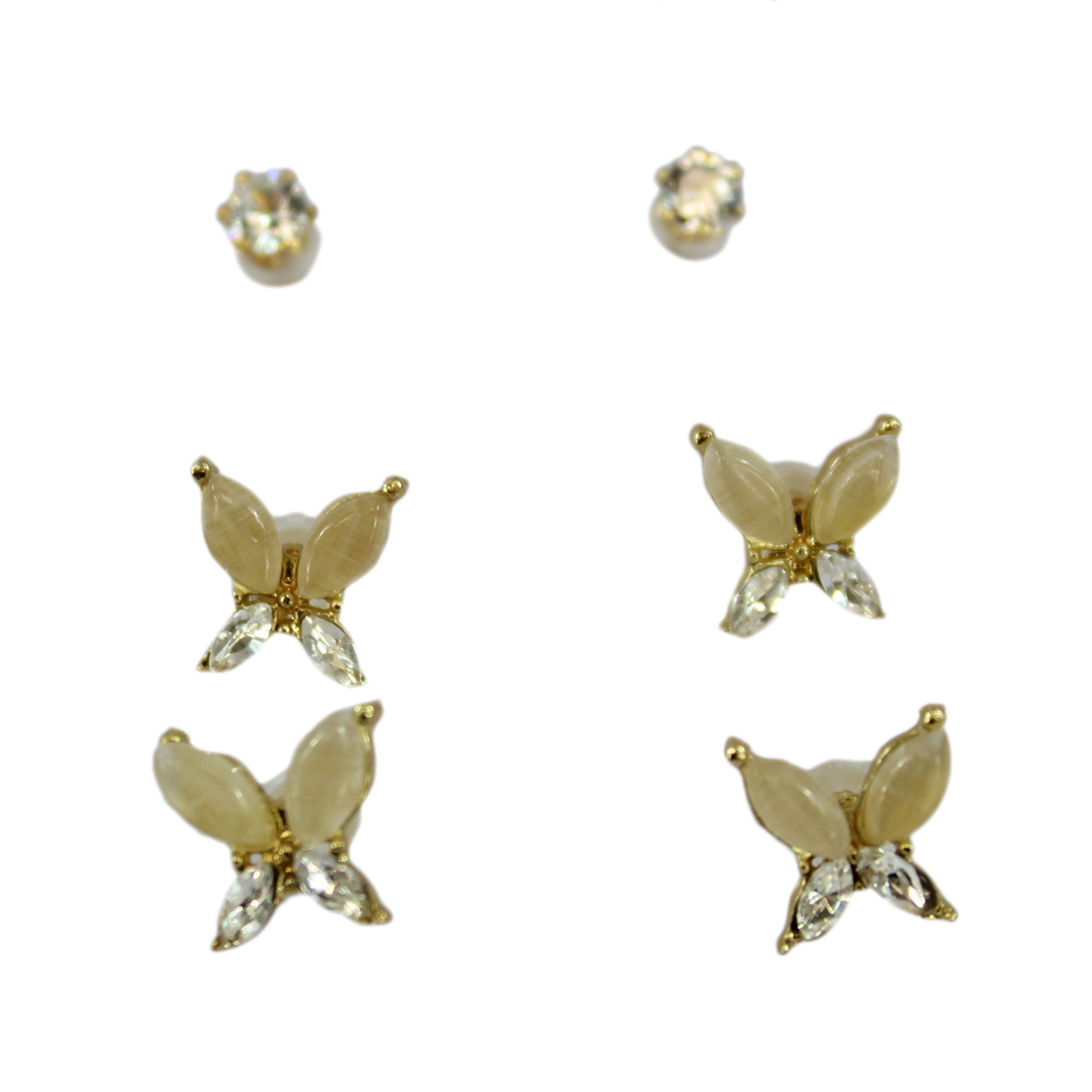 Set x3 clover leaf stud