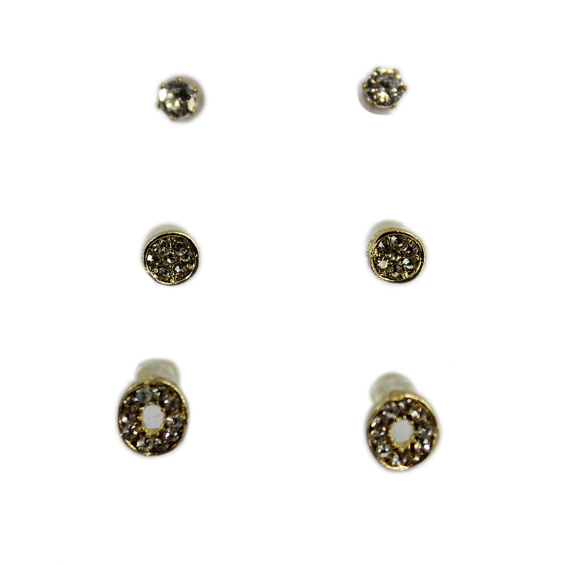 Set x3 Dimond and round style stud