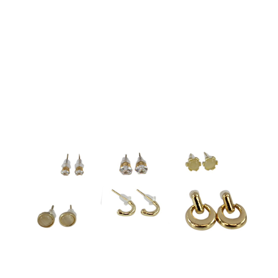 Diamond hoops and pearl style
