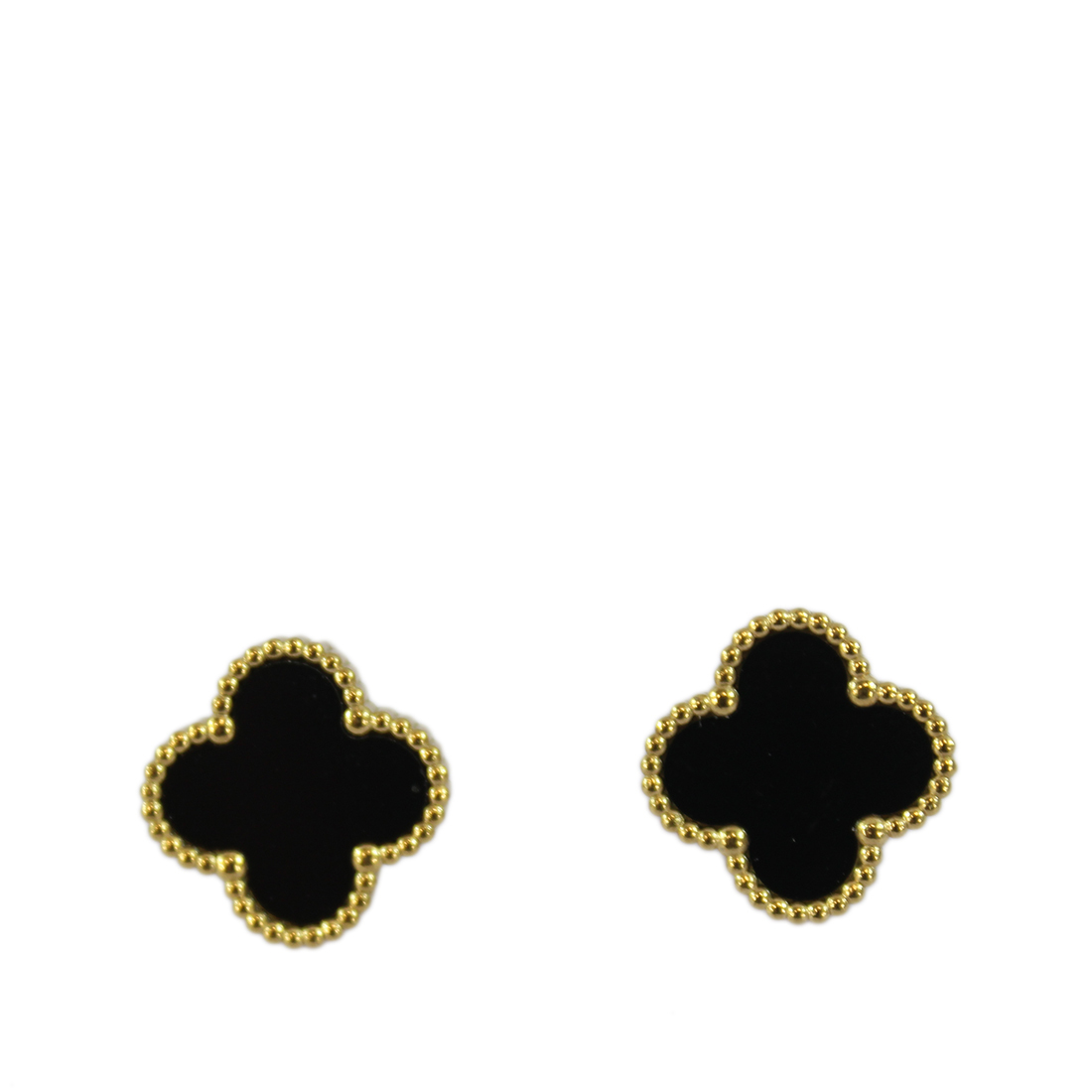 S. Steel Black clover stud