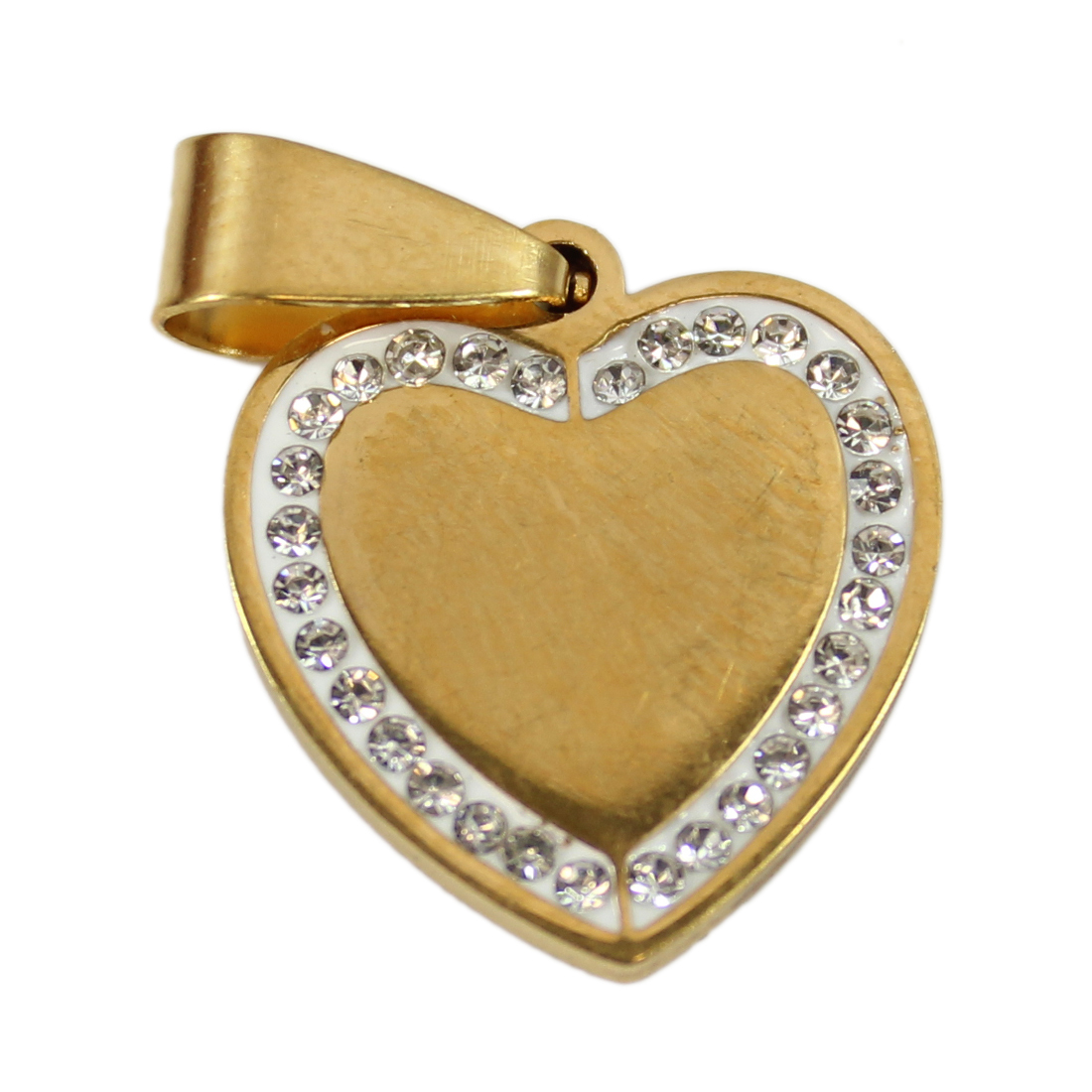 S. Steel Heart with crystal beads