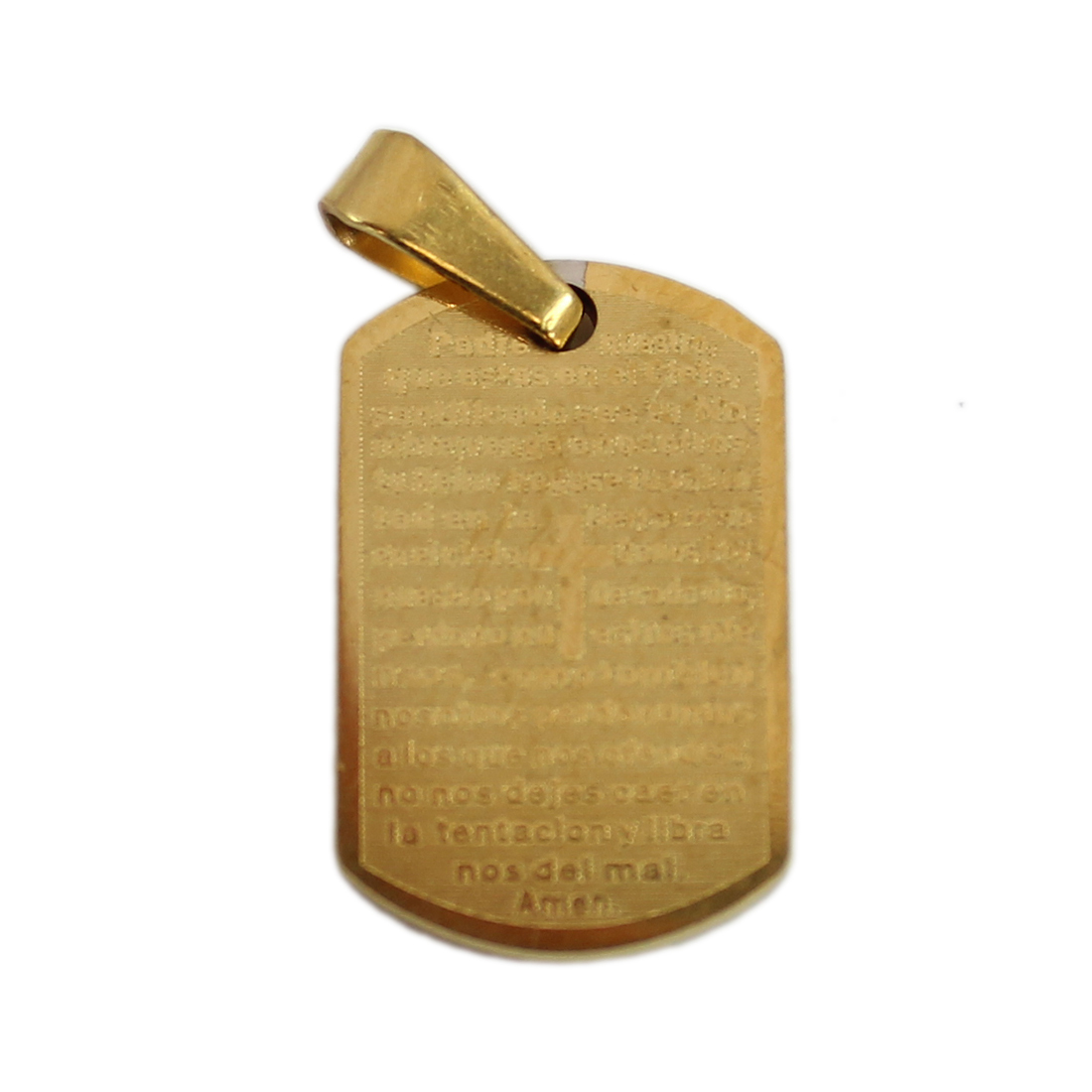 S. Steel Engrave cross and prayer
