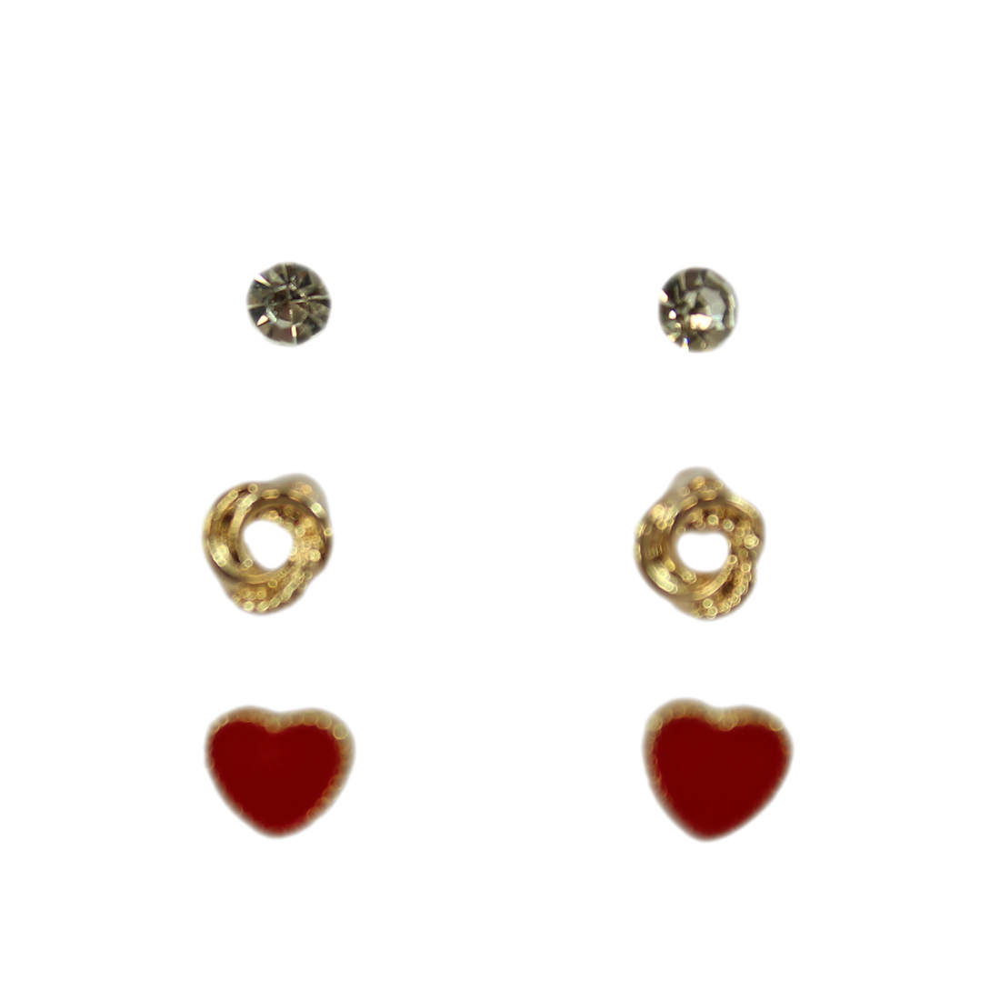 Set x3 Diamond and red heart