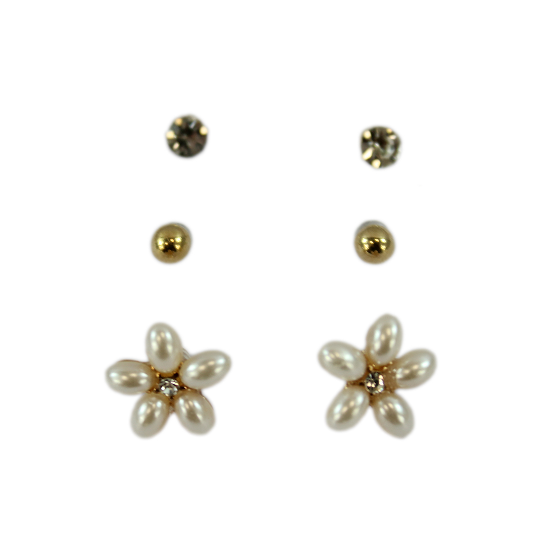 Set x3 diamond and flower design