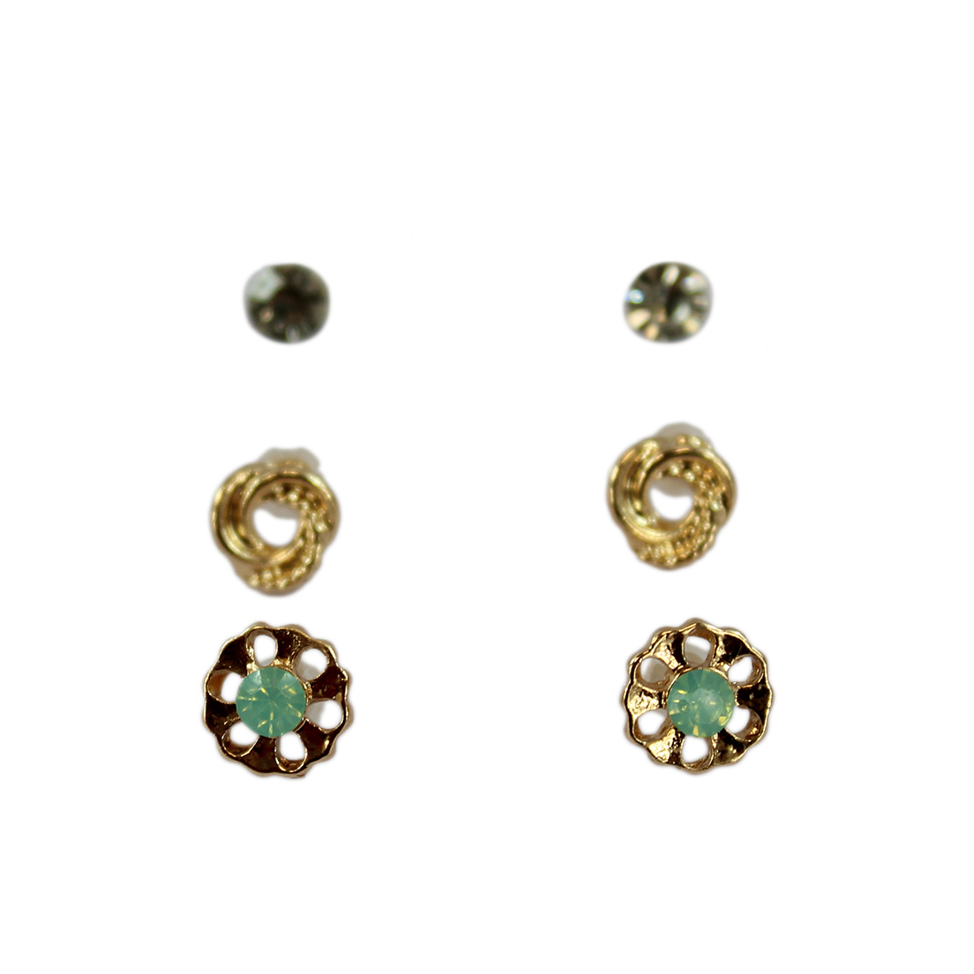 Set x3 Diamond and flower style