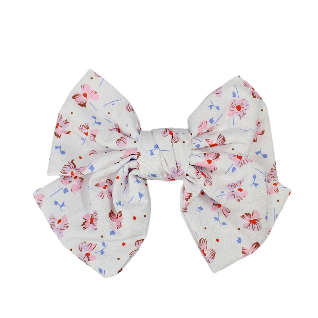 Floral Fabric Big Bow Hairclip