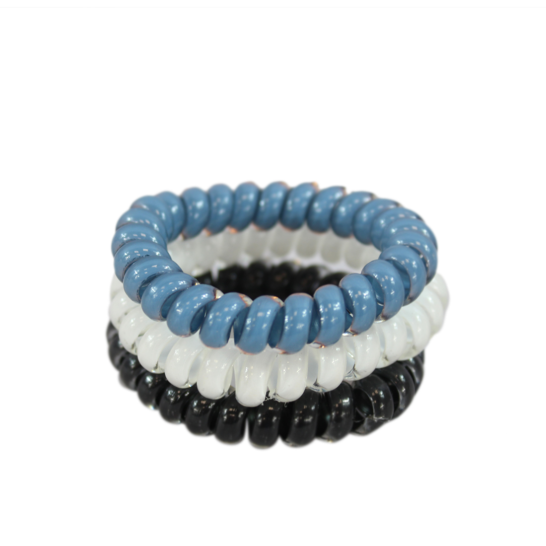 x3 spiral plain glass style hair tie