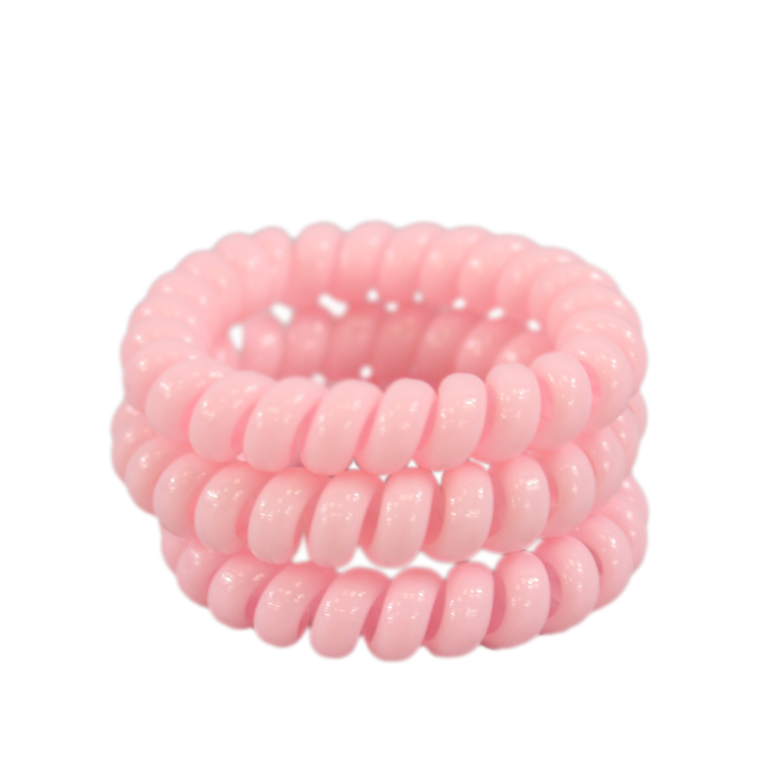 x3 Spiral glossy hair tie