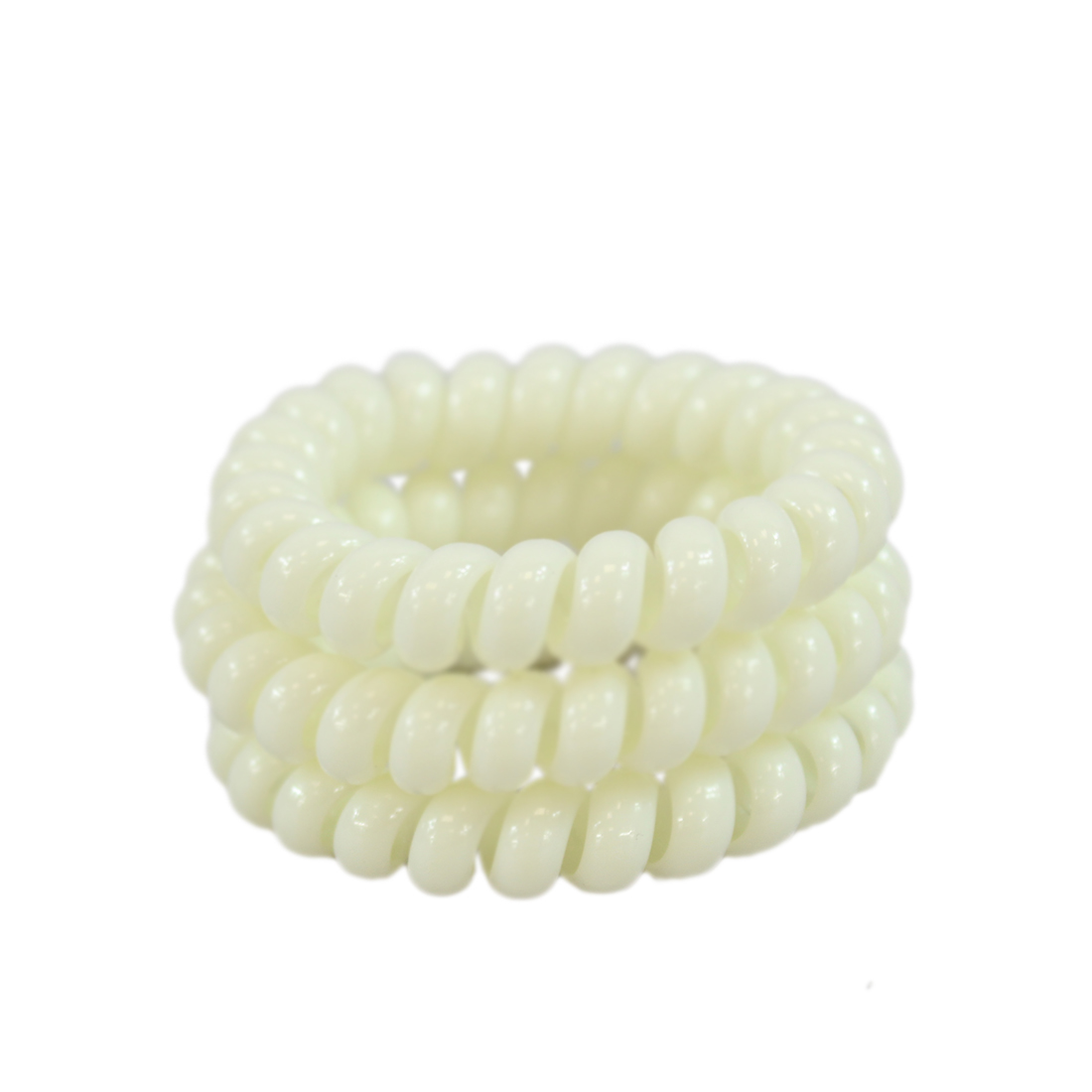 x3 Spiral glossy hair tie