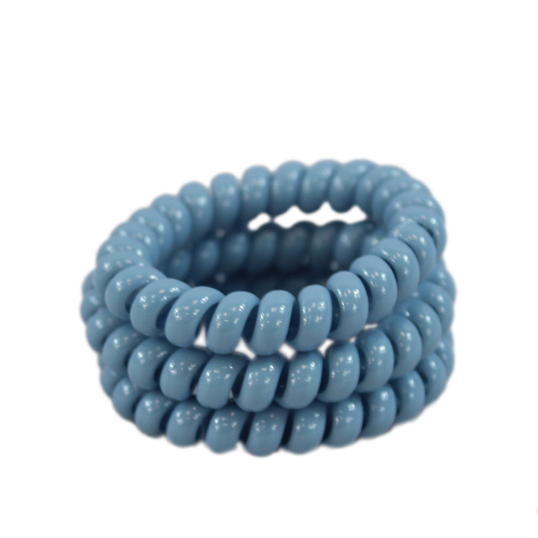x3 Spiral glossy hair tie