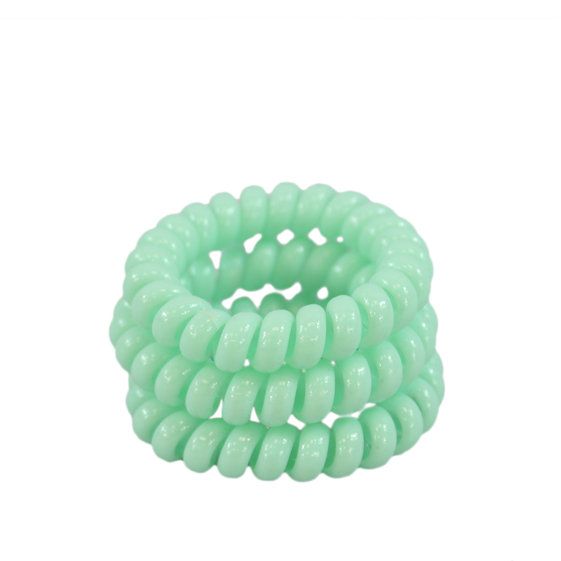 x3 Spiral glossy hair tie