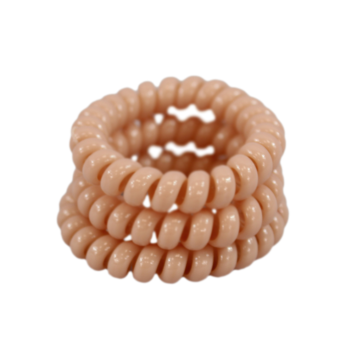 x3 Spiral glossy hair tie