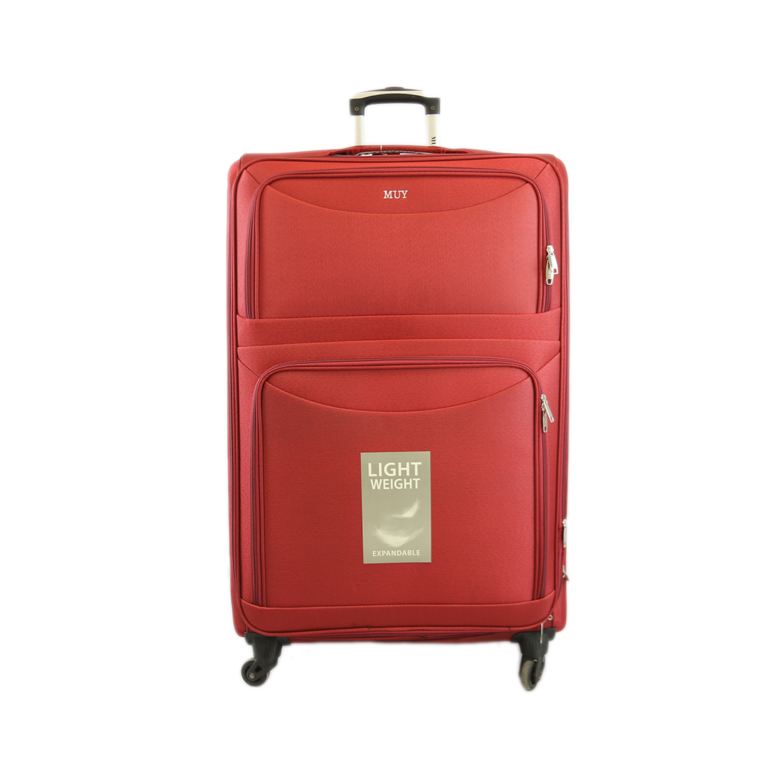 Red lightweight soft-shell luggage