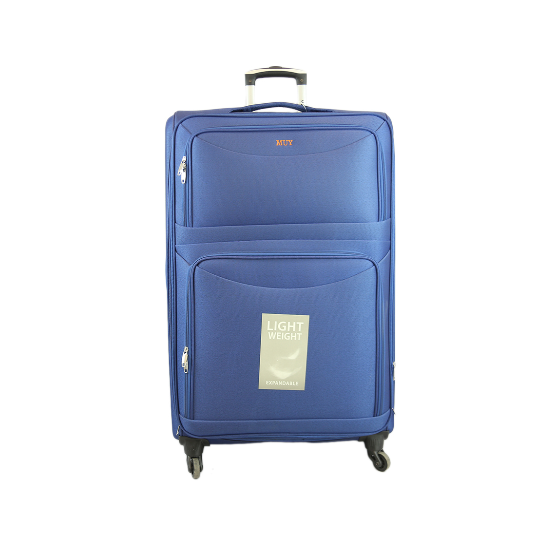 Blue lightweight soft-shell luggage