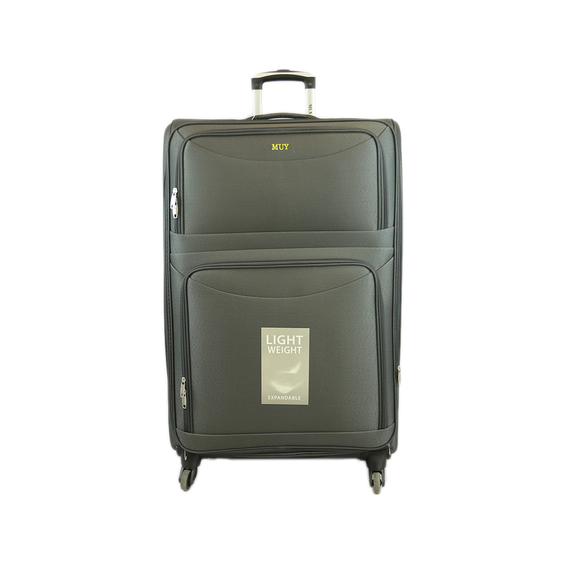 Grey lightweight soft-shell luggage