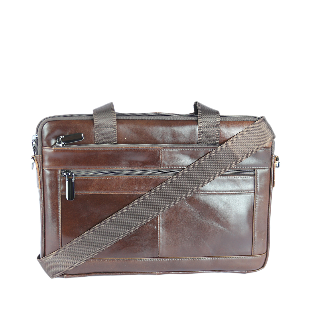 Brown leather briefcasse