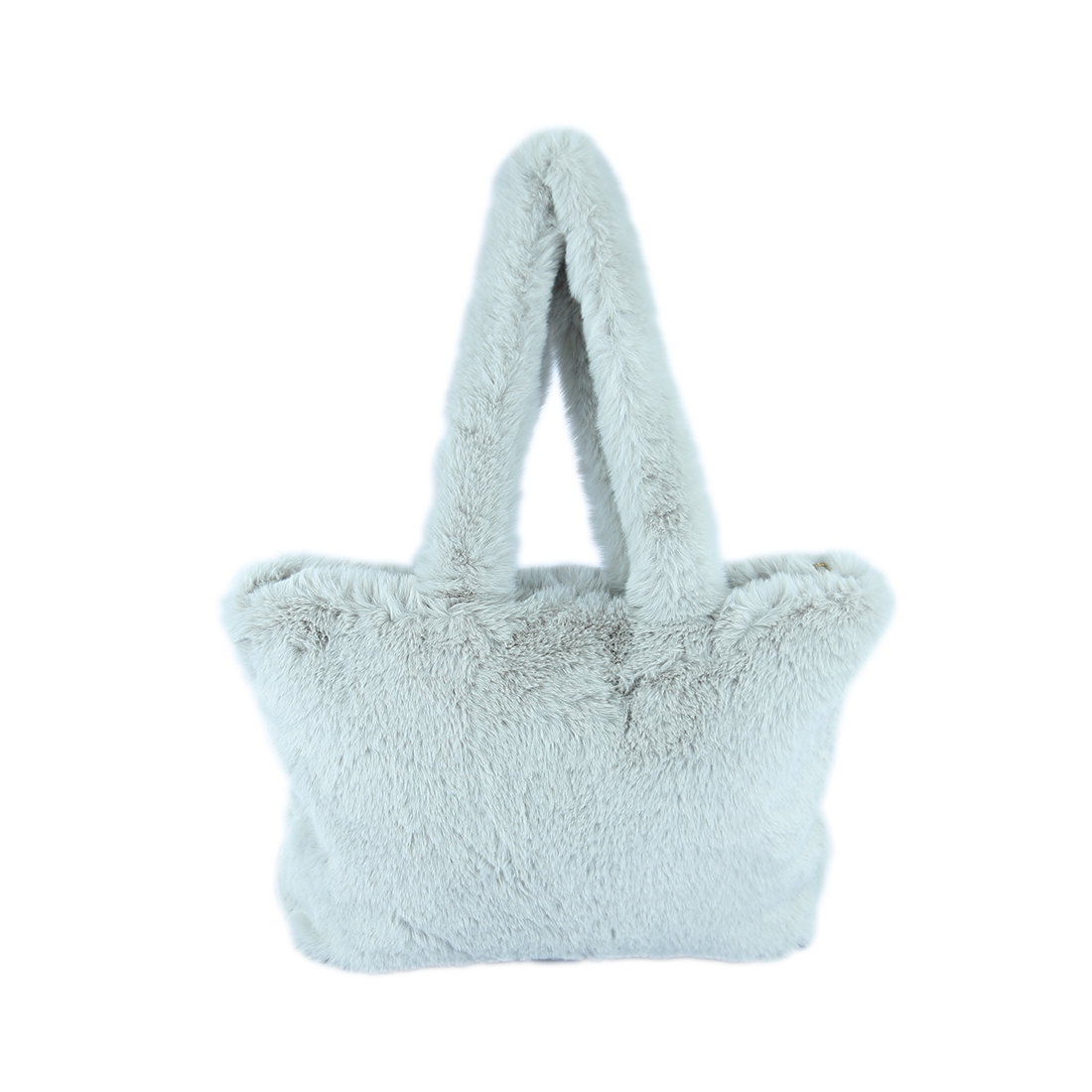 Plush faux fur tote bag