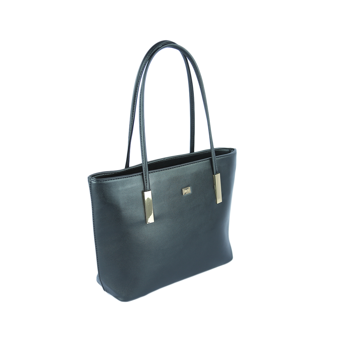 Brown tote bag with gold-tone hardware